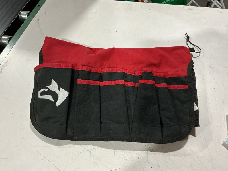 Condition photo showing Good Condition for husky tools 12 in. rectangular tool bag with lid - red/black