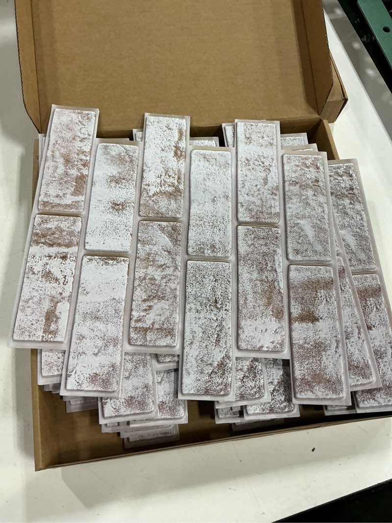 Condition photo showing New/Like New for commomy 10 pcs 3d faux brick wall panels -11.8"x11.8" pvc small size brick peel and stick tiles farmhouse peel and stick brick for living room,bedroom,kitchen,camper,rv