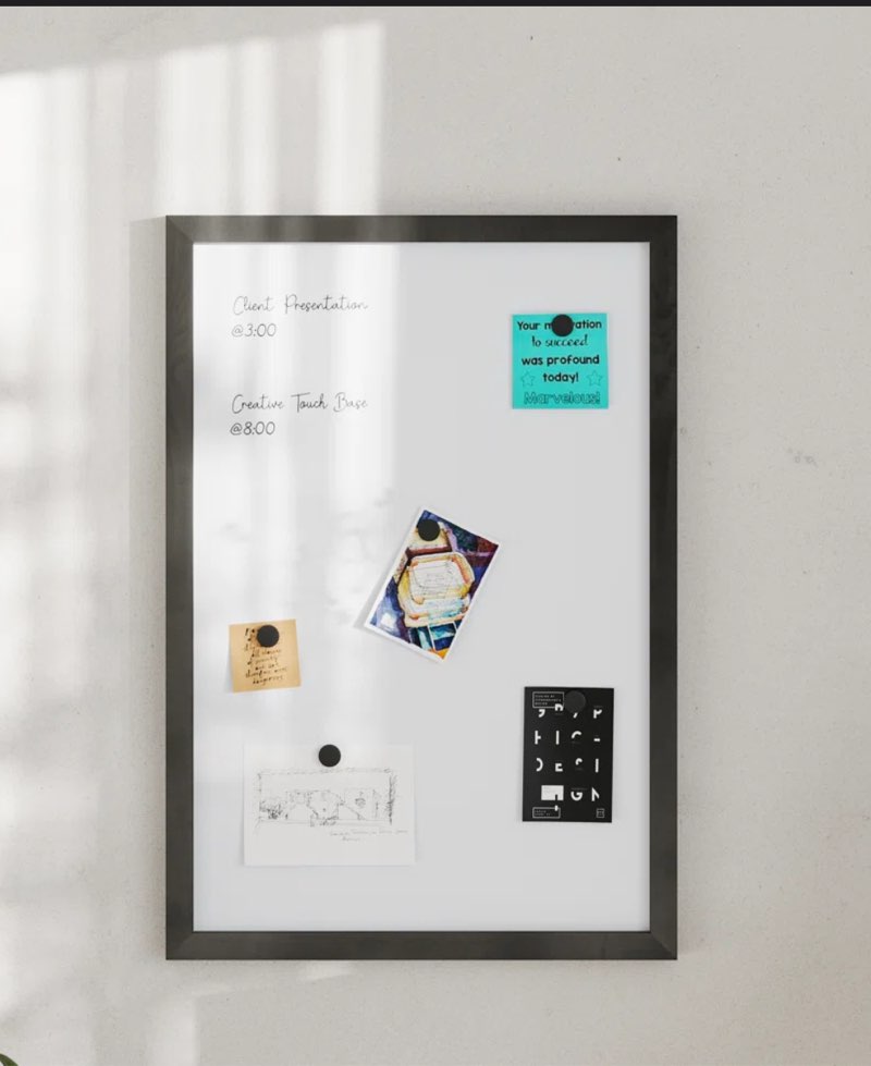 Mattson Commercial Wall Mount White Board with Included Dry Erase Marker, 4 Magnets, and Eraser