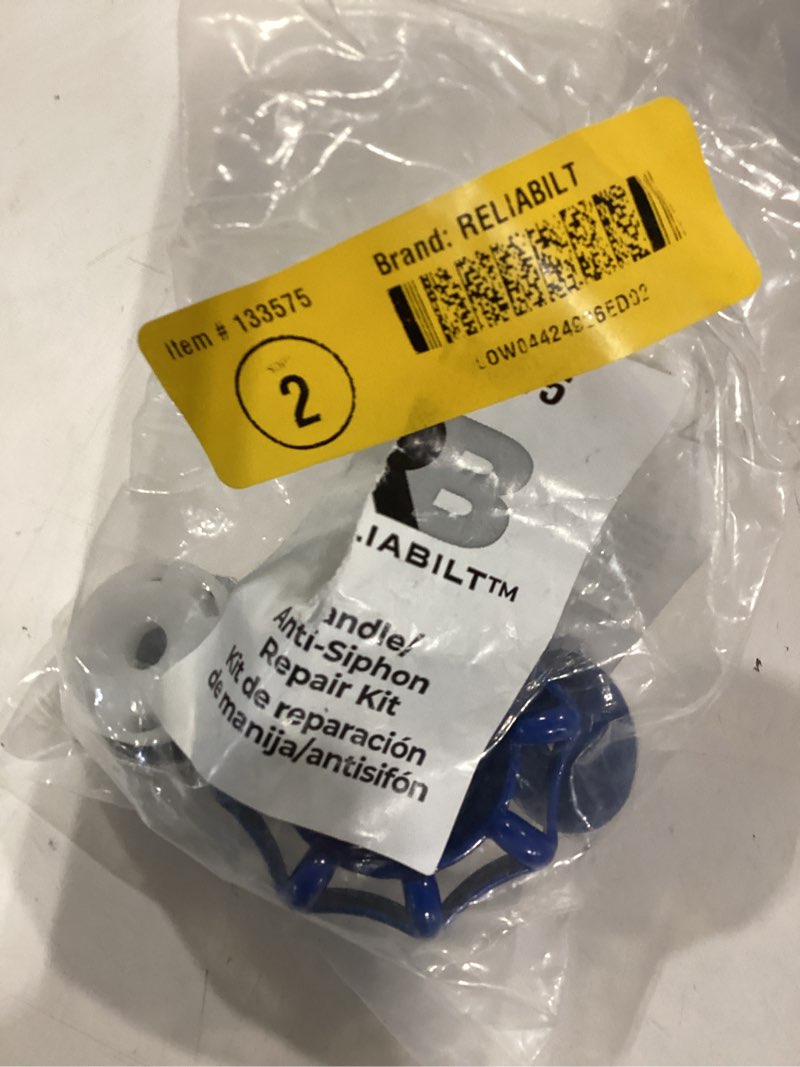 Condition photo showing Good Condition for reliabilt handle and anti-siphon repair kit