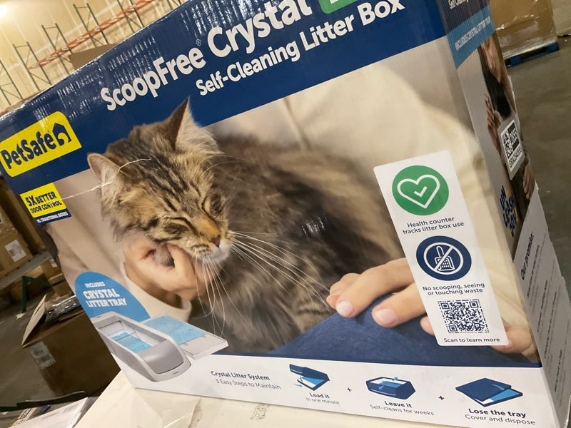 Condition photo showing New/Like New for PetSafe Legacy ScoopFree Crystal Pro Self-Cleaning Automatic Litter Box - Uncovered Motion-Sensing Cat Box with Integrated Health Counter - Includes 1 Disposable Crystal Litter Tray Standard Regular Uncovered