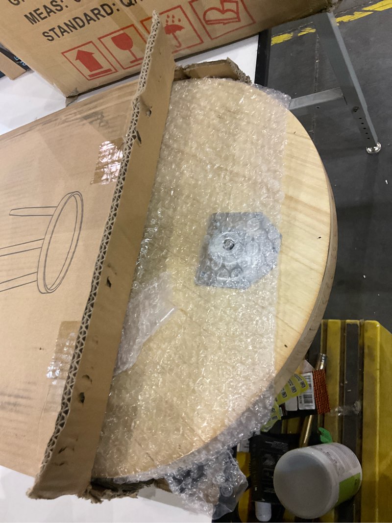 Condition photo showing Good Condition for Tiita Round End Table Mental Side Table Nightstand/Small Wood Tables Accent Coffee Table with Wooden Tray for Living Room Bedroom Office Small Space Roundtable-s-bense