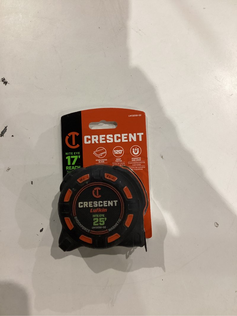 Condition photo showing Good Condition for lm1325b-02 1-1/4" x 25' shockforce nite eye magnetic tape measure