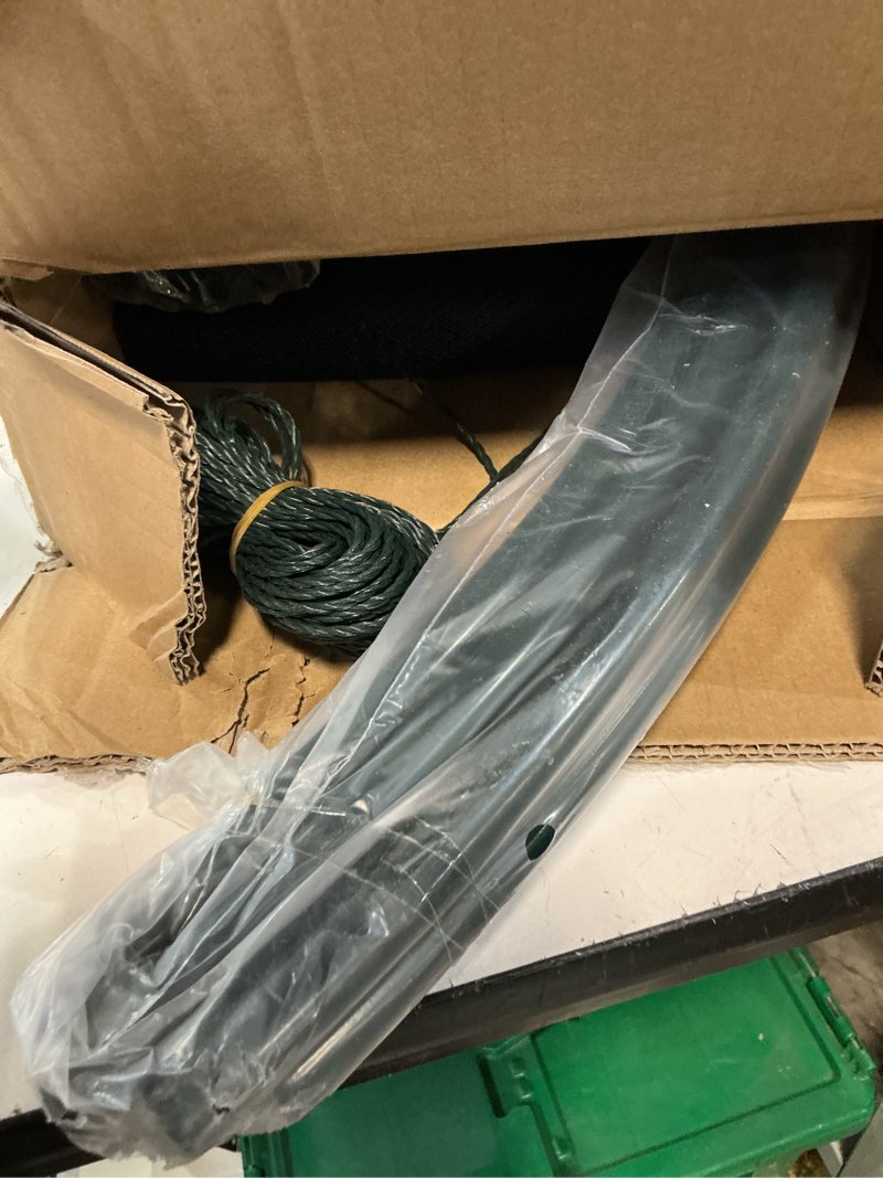 Condition photo showing Good Condition for specilite 98x49x49in garden plant netting mesh cover for raised bed with roll-up zipper door for vegetables fruits, large tunnel gardening net, black black 98"*49"*49"