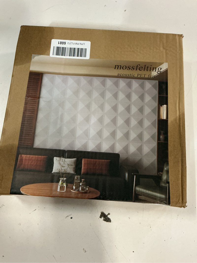 Condition photo showing New/Like New for 12 pack 3d wall panels for interior wall decor, accent wall panels for office living room bedroom hotel lobby, 12''x12'' pyramid wallpapers cover 12 sq.ft, coffee brown pyramid coffee brown