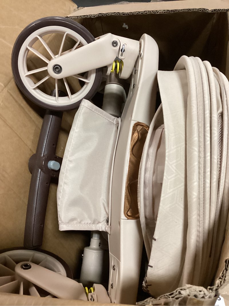 Condition photo showing As Is for Familidoo Q1 Multi-Use Kids Wagon Stroller – Foldable, Lightweight & All-Terrain for Kids & Pets – 5-Point Safety Harness, Rain Cover & Compact Travel Design – Supports Up to 132 lbs (Ash Rose) Ash Rose, No Travel Bag