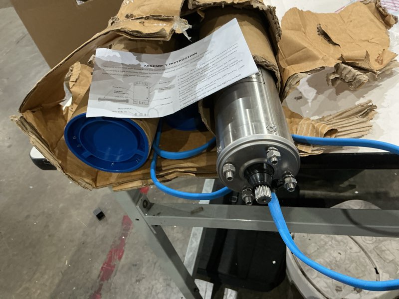 Condition photo showing As Is for hallmark industries inc. deep well submersible pump