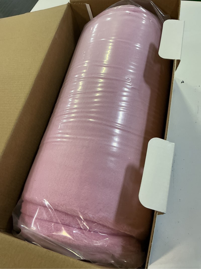 Condition photo showing New/Like New for flannel fleece king size summer blanket all season 350gsm lightweight throw for the bed extra soft brush fabric winter warm sofa blanket 90" x 108"(pink king) king (90-inch-by-108-inch) pink