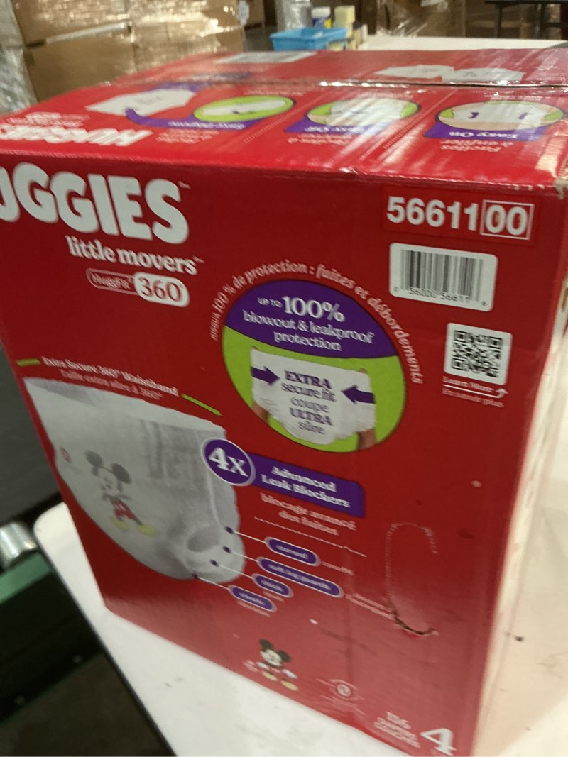 Condition photo showing New/Like New for huggies little movers huggfit 360 disposable diapers - size 4 - 116ct