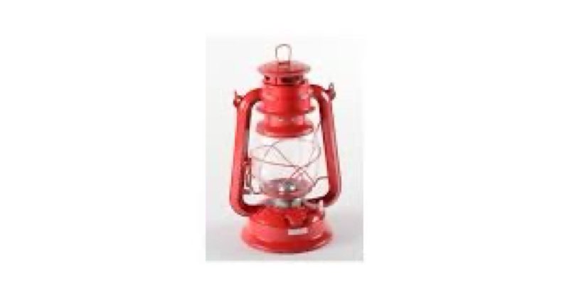 Red hurricane lantern modern oil lamp