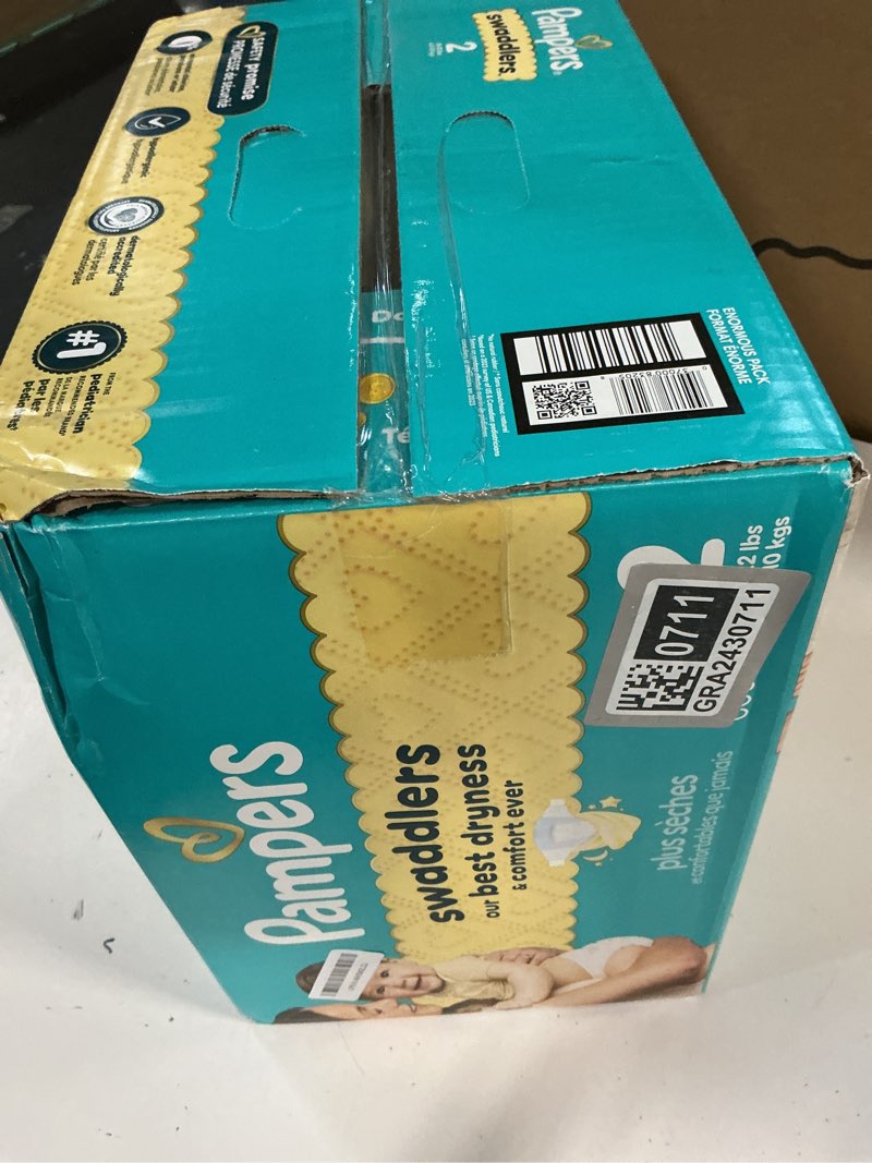 Condition photo showing New/Like New for Pampers Swaddlers Diapers, Size 2 (10-22 lbs), 148 Count, Absorbent, Keeps Baby Dry and Comfortable, Skin Safe Disposable Baby Diaper Size 2 148