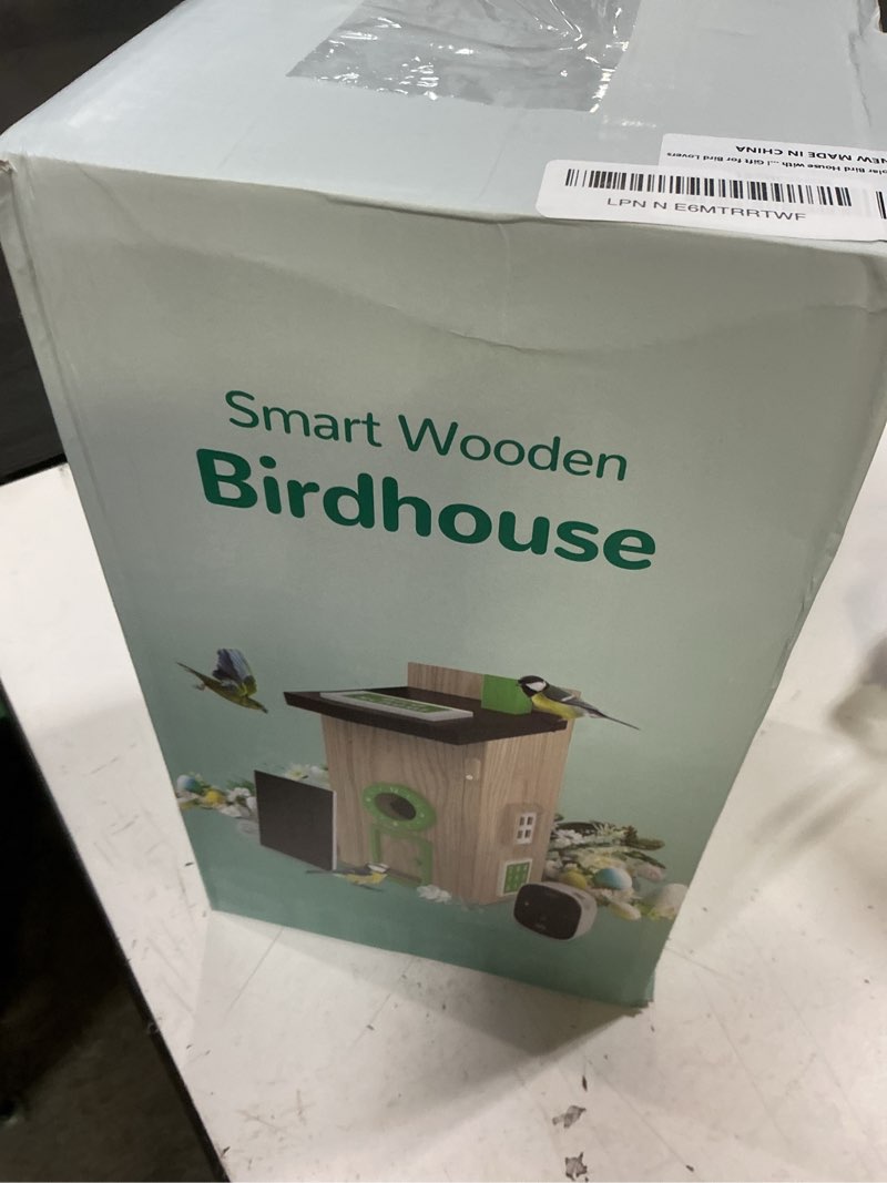 Condition photo showing New/Like New for solar bird house with camera - 2k hd wooden smart birdnest watch birds nesting & hatching in real time, 2.4g wifi with camera inside ai identify bird behavior, ideal gift for bird lovers