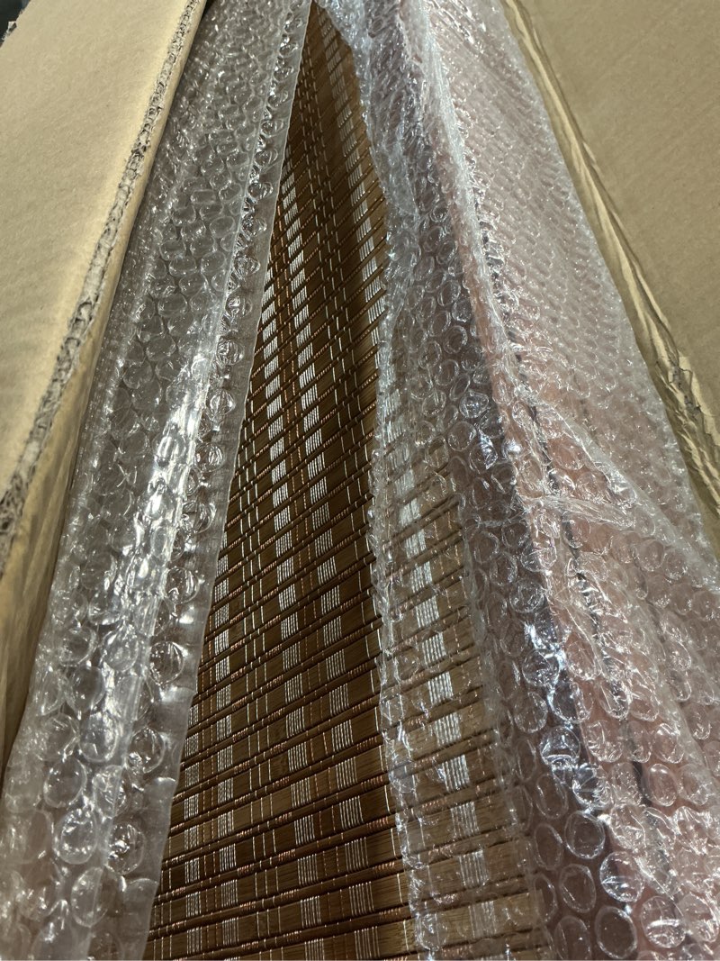 Condition photo showing New/Like New for 6 Panel Room Divider Short Folding Screen Divider,Double Sided Bamboo Panel Divider for Room Separation,Brown,47.2" H x 92.1" W Brown 6 Panel