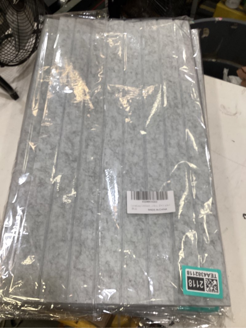 Condition photo showing New/Like New for rokeblau 48 x 32" large bulletin board, decorative felt pin board, 0.35“ thick foldable photo display board with self-adhesive tape, vision board for school home kitchen office walls/sliver grey 48*32 inches silver grey