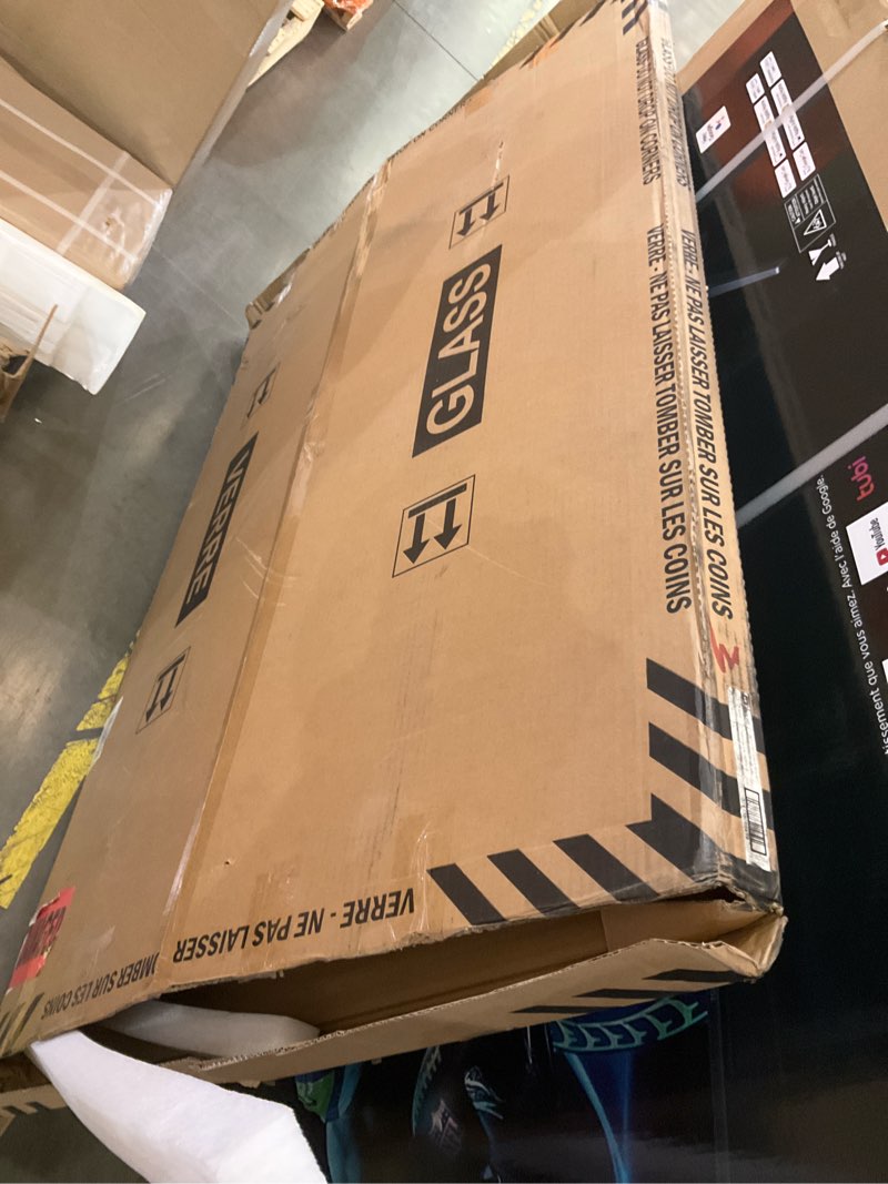 Condition photo showing As Is for Quartet Glass Whiteboard, Magnetic Dry Erase Board, Wall Mounted Whiteboard for Office, School and Home, 48" W x 36" H, White (Q25F01IMW)