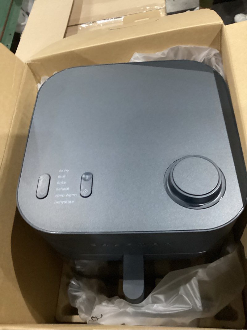 Condition photo showing Good Condition for chefman crispinator air fryer 6-in-1 with 8 qt capacity, 450°f max temp with turbofry pro technology for fast and even results, viewing window, nonstick ceramic basket 8 quart midnight