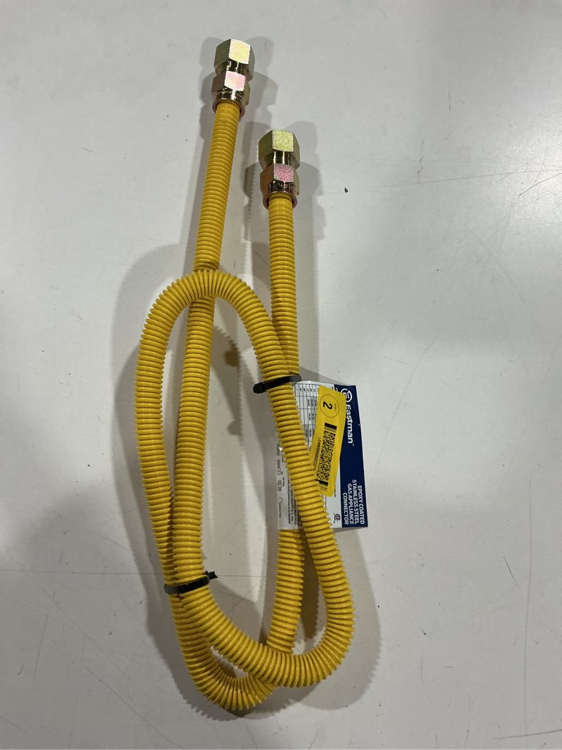 Condition photo showing Good Condition for eastman 60-in 0.75-in fip inlet x 0.75-in fip outlet braided stainless steel with pvc coating gas connector