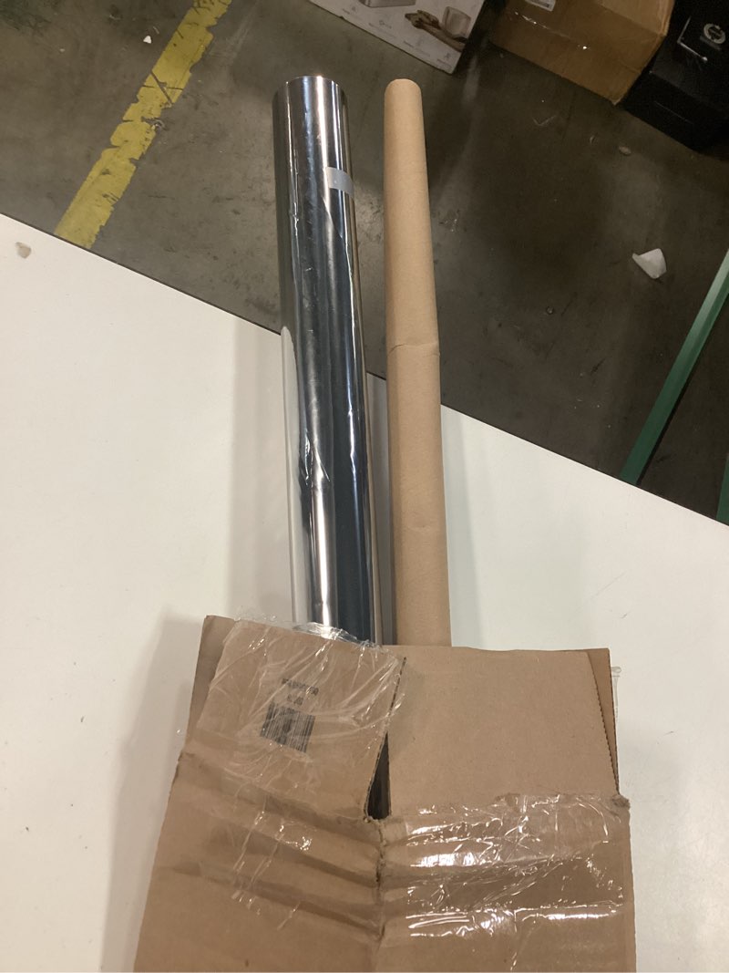 Condition photo showing As Is for volcanics one way window privacy film sun blocking window tinting film for home heat control mirror tint film static cling reflective solar window film 35.4 x 78.7 inches, silver silver 35.4" x 78.7"