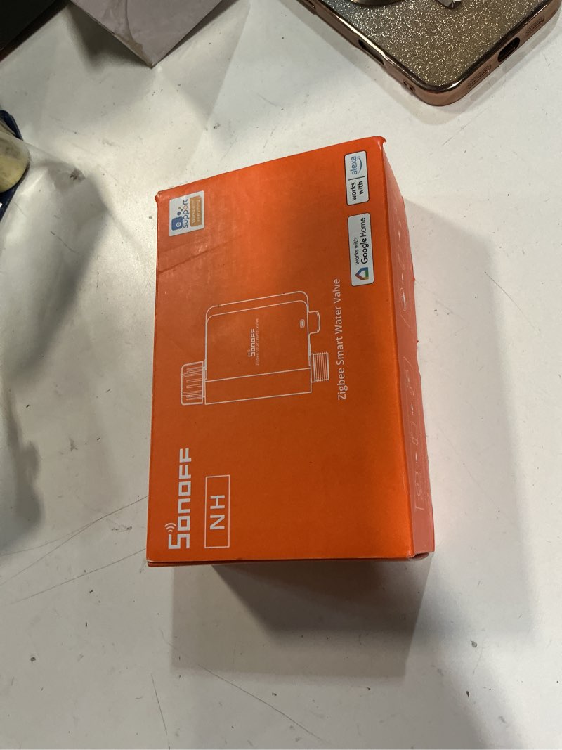 Condition photo showing New/Like New for sonoff zigbee sprinkler timer, gateway required, smart controller voice control with alexa and google home, automate irrigation for garden, lawn, pool, outdoor watering, swv-nh, black