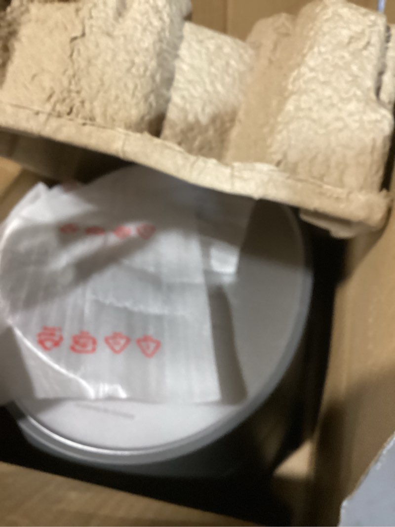 Condition photo showing New/Like New for cuckoo micom rice cooker 6-cup uncooked / 12-cup cooked with nonstick inner pot, versatile rice maker with 9 menu options, fuzzy logic technology, auto clean, quick rice mode, gray (cr-0675fg) gray 6 cup