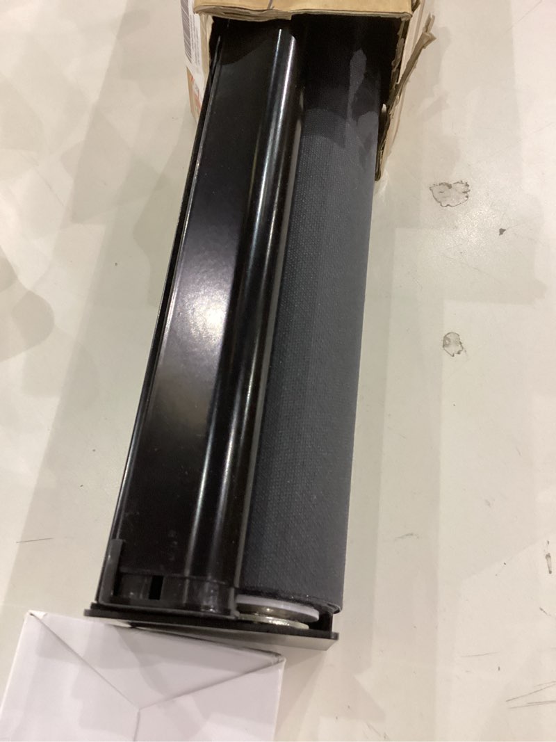 Cordless Zebra Blinds for Windows (24" W X 72" H, Black) Free-Stop Zebra Roller Shades Dual Layer Li