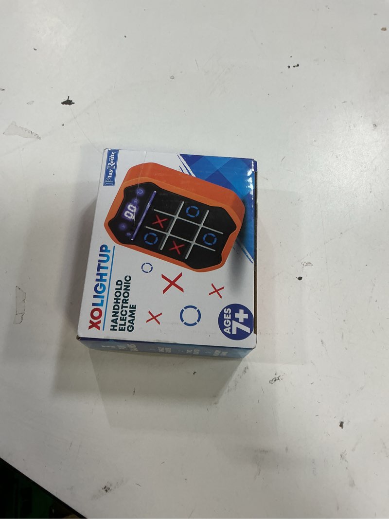 Condition photo showing New/Like New for electronic tic-tac-toe handheld game | 3-in-1 memory & brain games | birthday gift for kids and adults | touchscreen travel friendly with sound & voice effects for kids age 7+