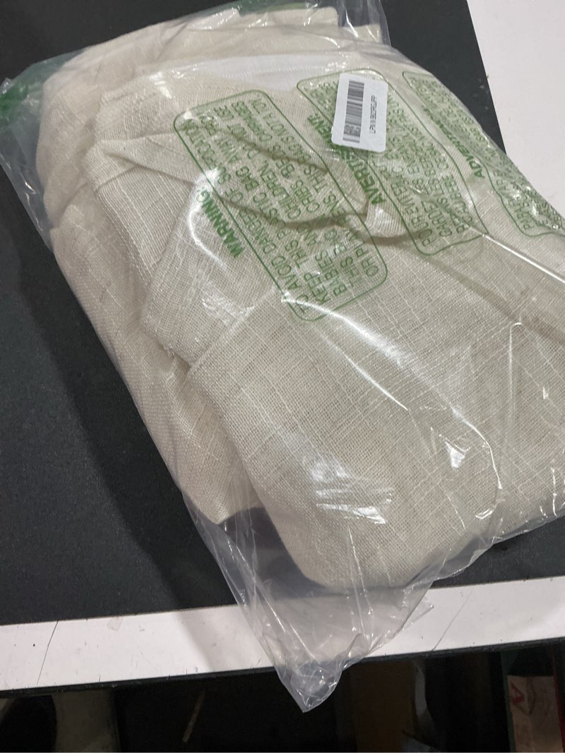 Condition photo showing Good Condition for YoungsTex Linen Curtains 80 Inch Length for Living Room - Semi Sheer Drapes with Rod Pocket Back Tab Natural Textured for Bedroom Windows Lightweight, Cloud White, 2 Panels, 52 X 80 Inch 52"W x 80"L (Pack of 2) Cloud White