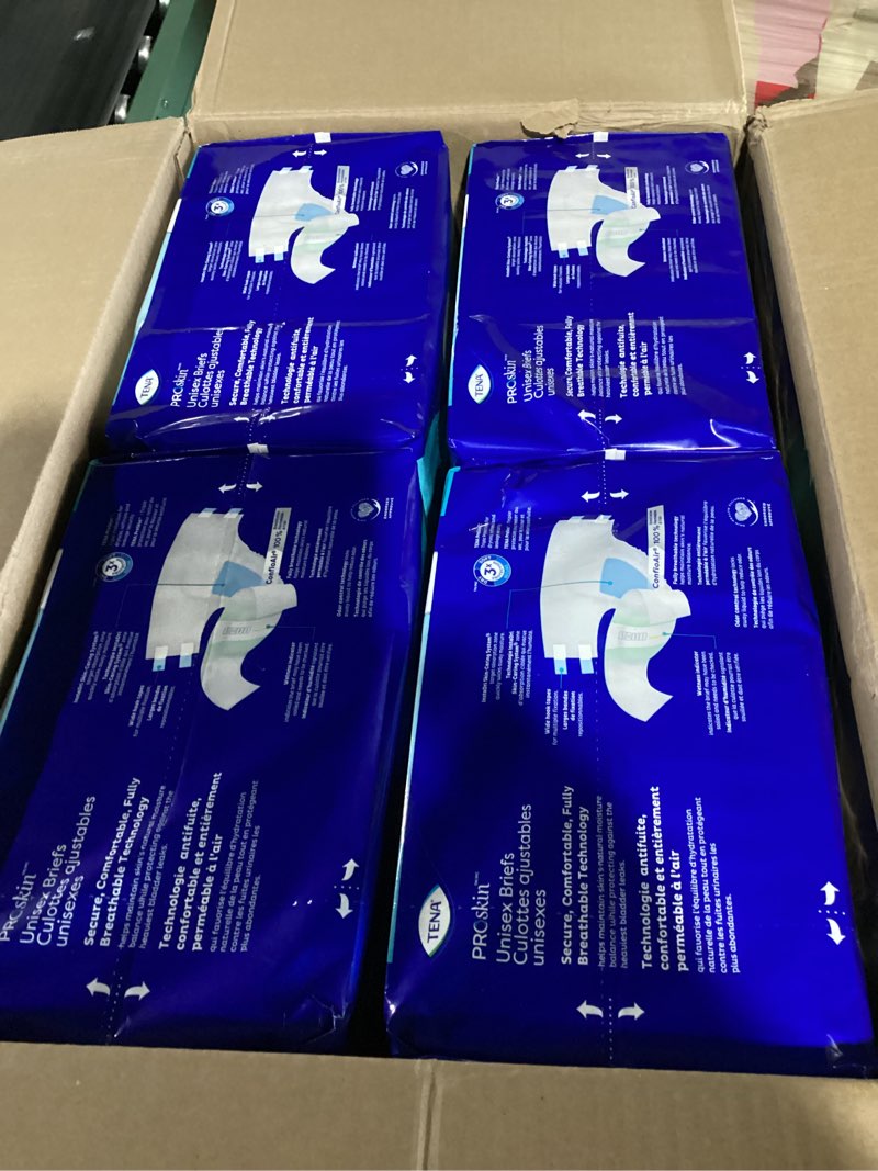Condition photo showing New/Like New for tena incontinence adult diapers, maximum absorbency, disposable briefs, proskin - large - 56 ct large 56