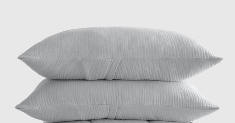 QUINCE  pillowcase Organic Cotton Set of 2, King/Cal King, Mist