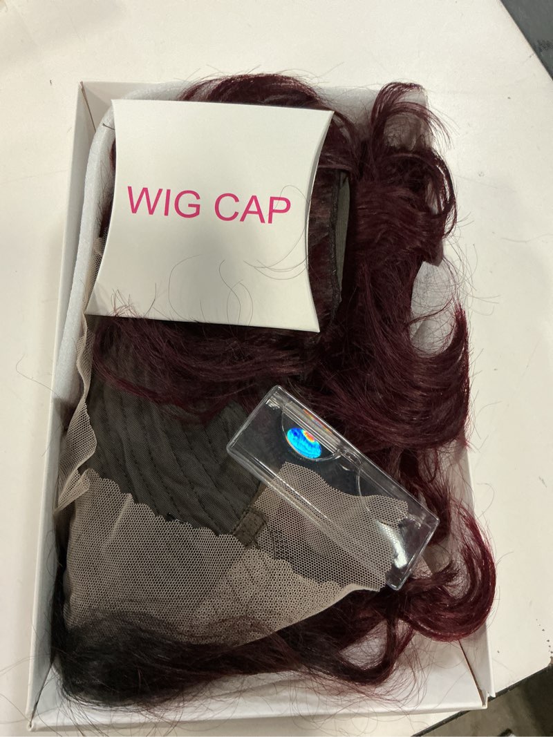 Condition photo showing Good Condition for wiger short human hair curly wigs ombre curly bob hair wig brown short curly lace front wigs for black women 8 inch glueless curly pixie cut wig 150% density side part (1b/99j lace frontal wig 8") lace frontal ombre bug