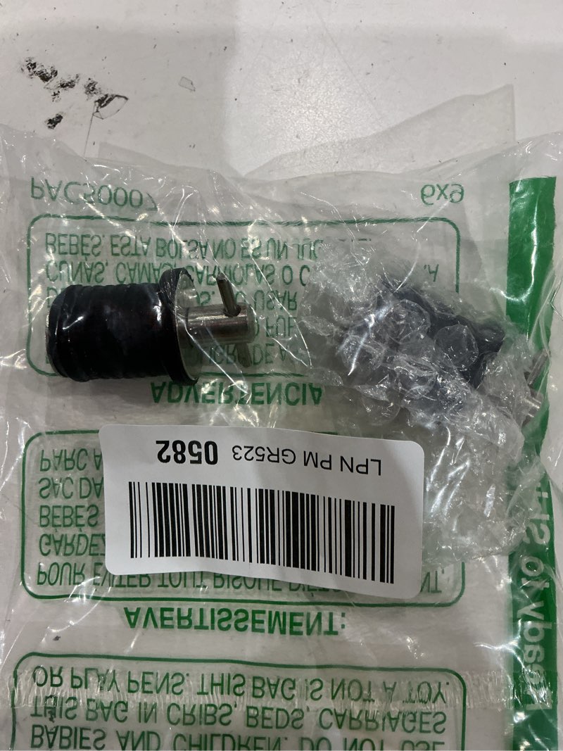 Condition photo showing As Is for 2-pack boat drain plug with t-handle, snap-in rubber bung plugs with stainless steel handle, marine drain accessories for 1 inch drain holes