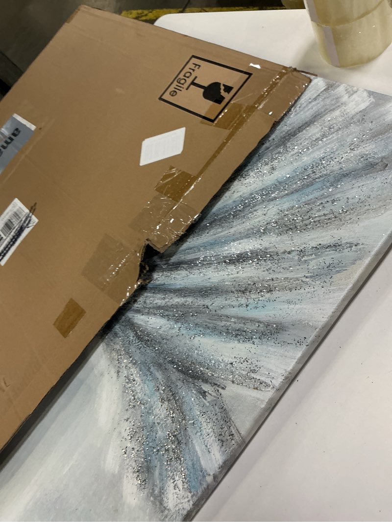 Condition photo showing Good Condition for bedroom canvas wall art picture: modern bathroom living room ballet girl painting beautiful abstract ballerina dancing artwork vertical small contemporary dancer grey print for home office 16"l x 11"w