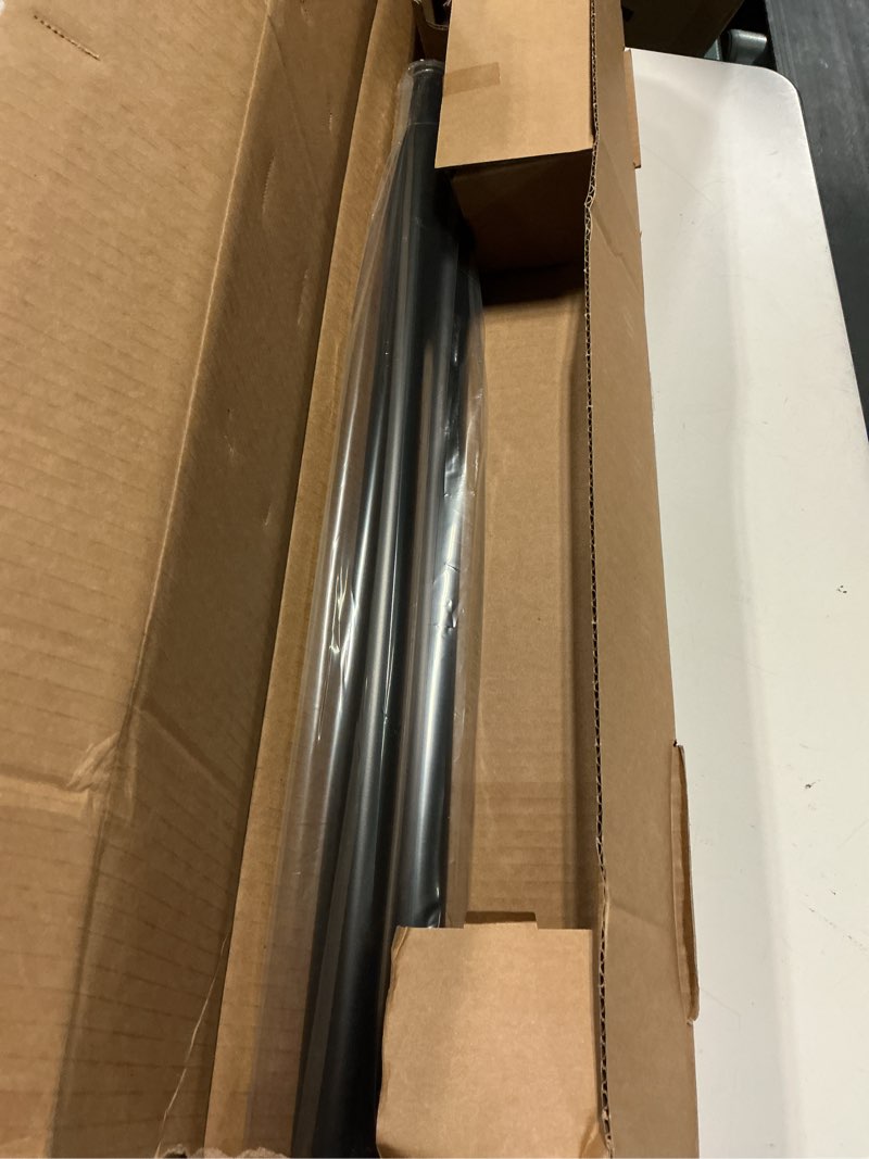 Condition photo showing Good Condition for ivilon drapery treatment window curtain rod - square design 1 1/8 rod. 72 to 144 inch. black 72 to 144 in.