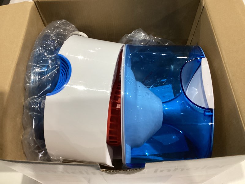 Condition photo showing As Is for Crane Steam Inhaler & Warm Mist Humidifier, 0.5 Gallon, Humidifier FSA Eligible, Blue & White, Ideal Humidifiers for Bedroom, Sinus Inhaler, Vaporizer HSA, Vaporizer For Congestion