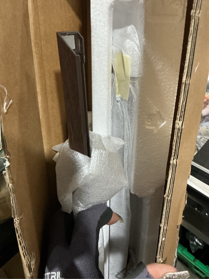 Condition photo showing As Is for samsung 55\" the frame customizable bezel, magnetic, easy installation, vg-scfh55bwbza, modern brown 55 inch brown