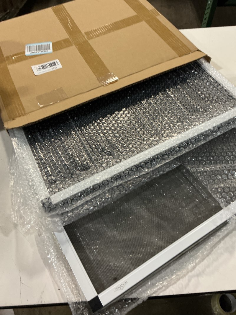 Condition photo showing Good Condition for expandable window screen 2 pack - [cat proof stainless steel mesh] fits 21"-40" wide x 15" high, adjustable aluminum replacement window screens for sliding windows, white (medium) medium size white