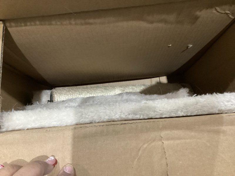 Condition photo showing As Is for TRIXIE Baza Scratching Post with Hammock | 16" Base, Cream, Small Cream Baza