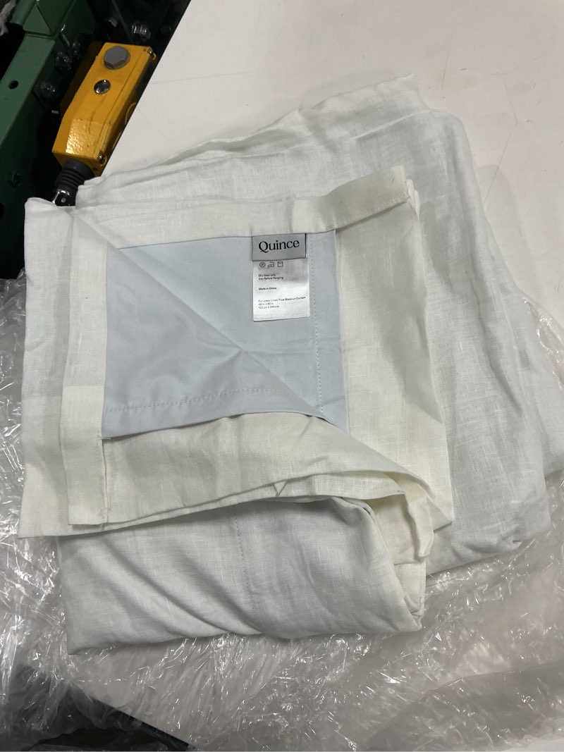 Condition photo showing Good Condition for european linen true blackout curtain - single panel ivory 48*96 inc 