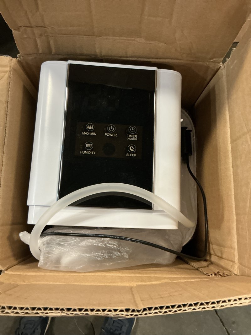 Condition photo showing As Is for 10L/2.6Gal Smart Humidifiers for Bedroom Large Room up to 600ft², 100H Runtime Cool Mist Top Fill, Ultra Quiet 30dB, Auto Control, Essential Oil Tray, Perfect for Bedroom, Office, Baby, White