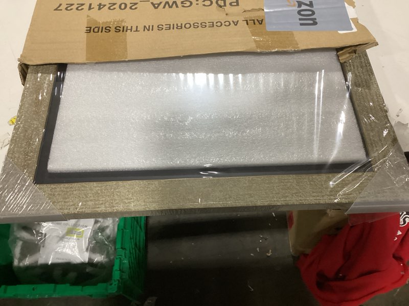 Condition photo showing New/Like New for HBCY Creations 18" X 24" Weathered Lightwash Solid Wood Frame Wall Chalkboard, Magnetic Surface, Home Décor, Restaurant & Café Menus, Blackboard, Includes Chalk, Eraser & Hanging Hardware