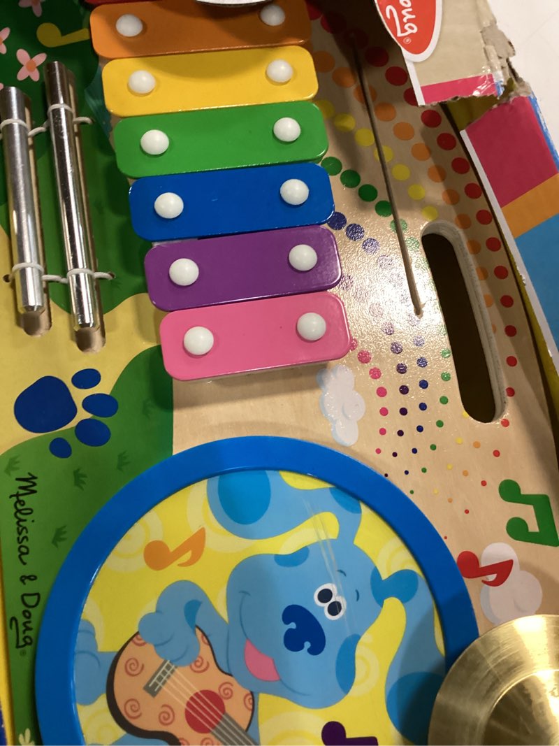Condition photo showing Good Condition for melissa & doug blue's clues & you! wooden music maker board (5 instruments)
