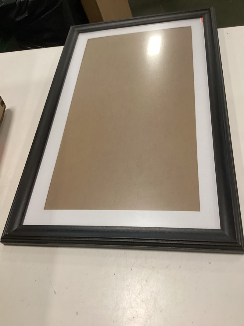 Condition photo showing Good Condition for 11x14 Frame Vintage Narrow Skinny Black Aluminum with Gold Foil with Optional 