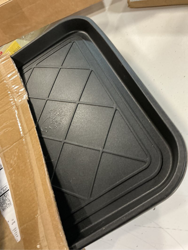Condition photo showing Good Condition for all-weather boot tray - water-resistant plastic mud pan, pet food tray, and outdoor or indoor shoe mat for entryway by stalwart (black) black 1