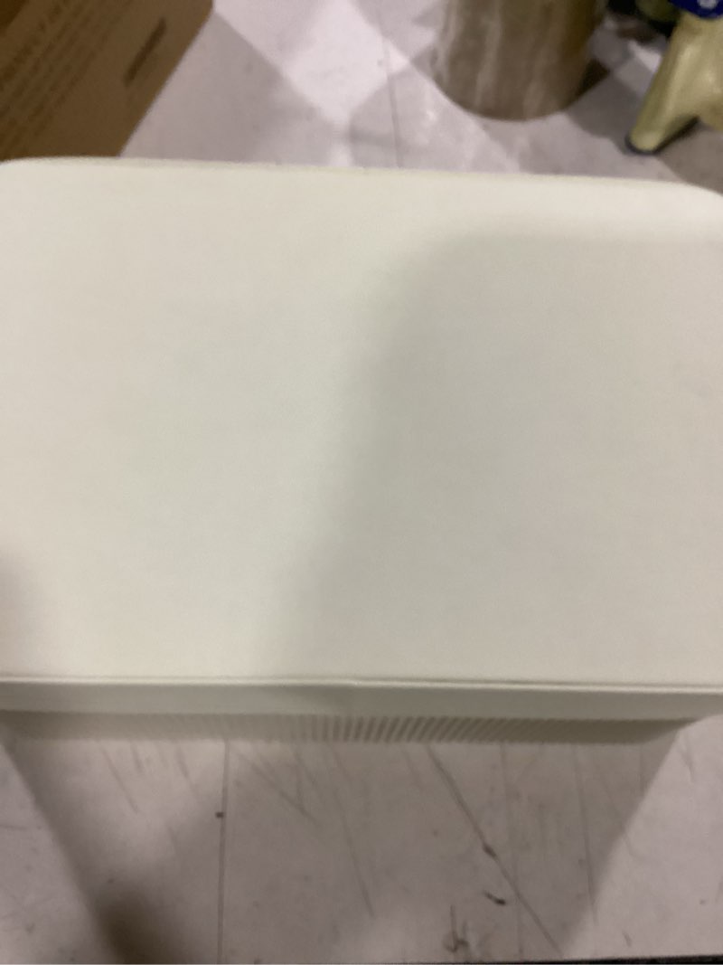 Condition photo showing Good Condition for decorative storage boxes with lids – set of 2 beautiful fluted cardboard organizer bins for your home bookshelf decor to safely store your documents, memory box items and other keepsakes in style beige