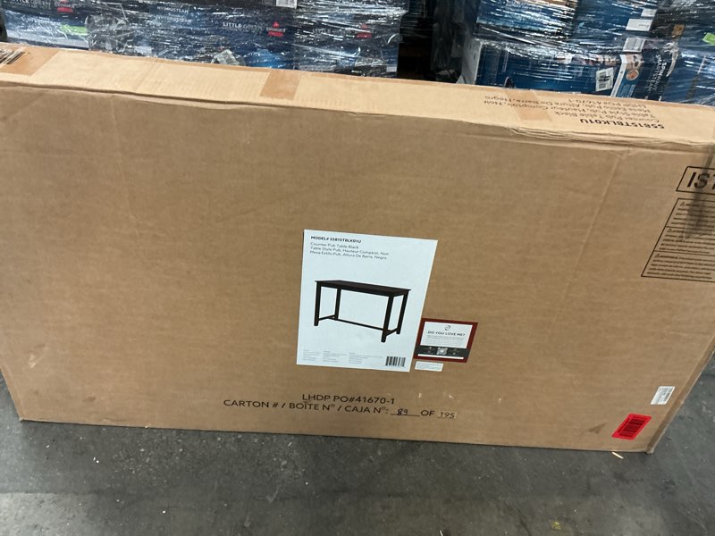 Condition photo showing New/Like New for linon kingston black pub table