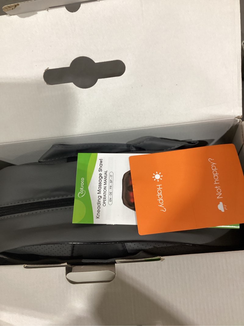 Condition photo showing Good Condition for cotsoco cordless shiatsu neck and shoulder massager with heat,portable massagers for neck and back,3d deep tissue kneading back massager for muscle pain relief,perfect gifts for men and woman blackgrey