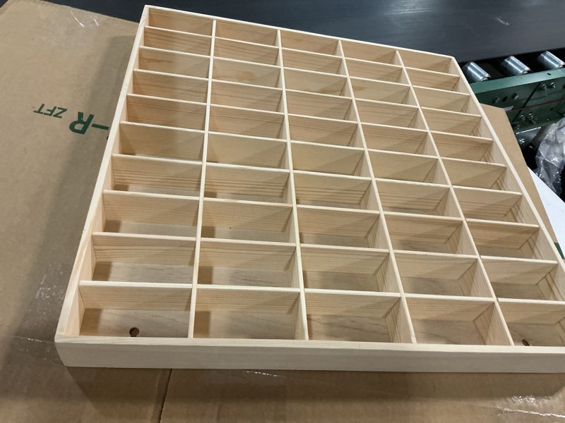 Condition photo showing Good Condition for Hot 1/64 Diecast Wheels Display Case Holds Toy Cars Wooden Wall Mount Car Display Shelf Storage Organizer Case for Toy Collectibles, Wheel, Model, 10 Layers (50 Spaces) 50 Spaces 1