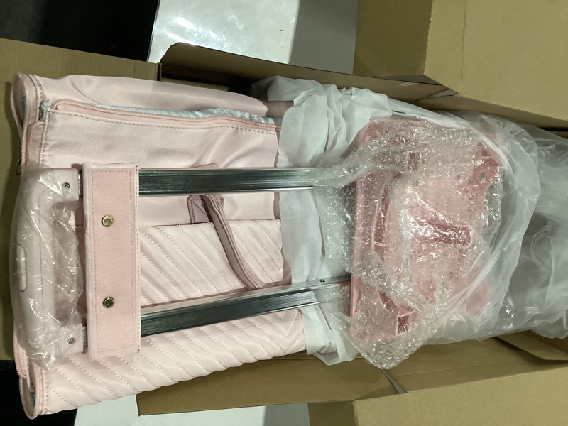 Rolling Garment Bag with Wheels & Shoe Compartment, (24\"x10\"x13\") TSA Approved Carry On Luggage for Business Travel, Oxford Fabric Waterproof Hanging Suit Bag with Wheels