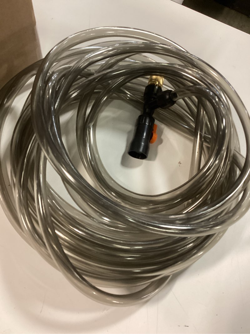 Condition photo showing As Is for hygger Bucket-Free Aquarium Water Change Kit Metal Faucet Connector Fish Tank Vacuum Siphon Gravel Cleaner with Long Hose 49FT Drain & Fill 49 Foot(Pack of 1) Metal