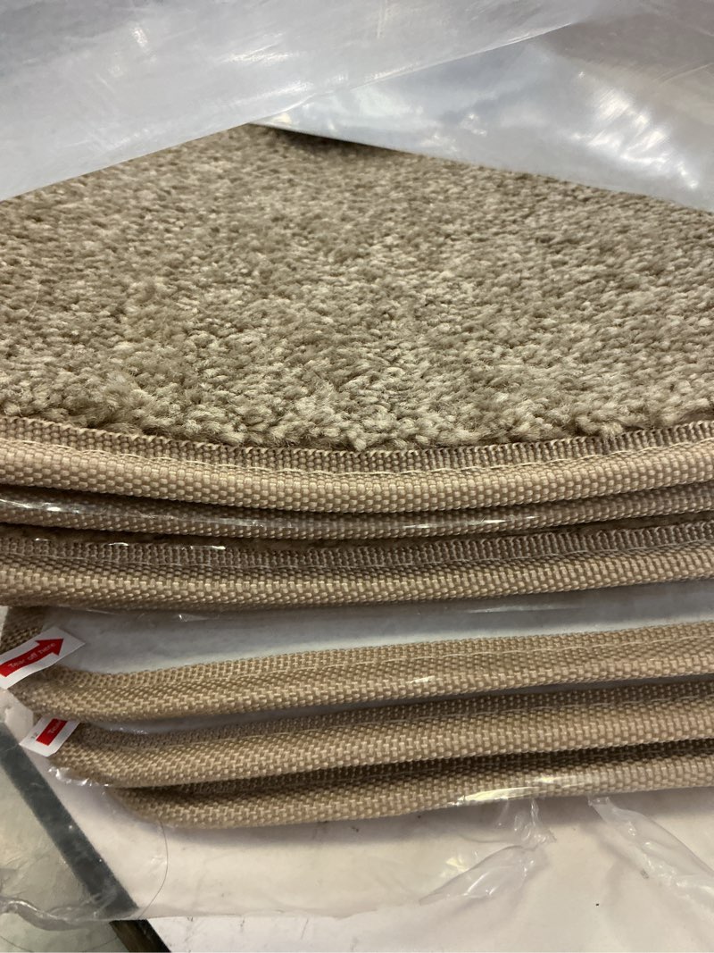 Condition photo showing Good Condition for pure era bullnose carpet stair treads set tape free non-slip indoor stair protectors pet friendly rugs covers soft skid resistant washable reusable 9.5" x 30"(7 pieces,cream gray) cream gray 7 pieces with bullnose
